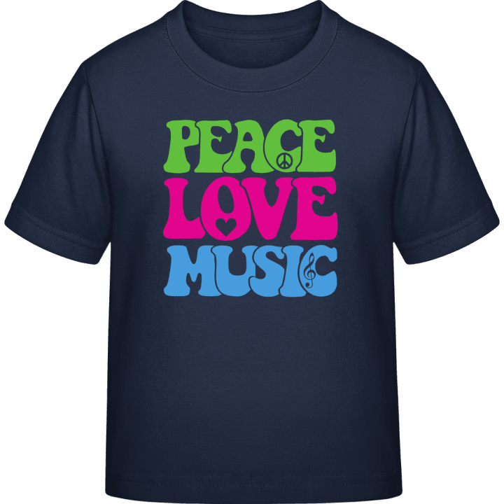 Peace Love Music T-skjorte for barn contain pic