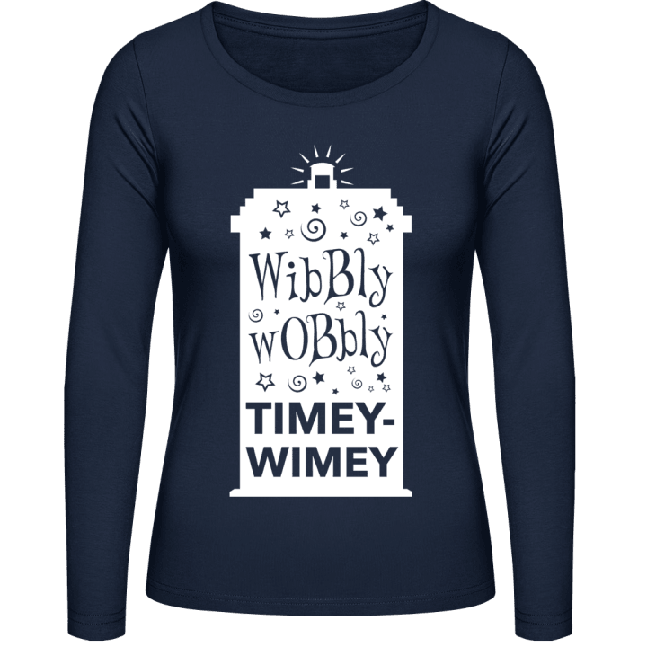 Wibbly Wobbly Timey Wimey Langermet skjorte for kvinner 0 image