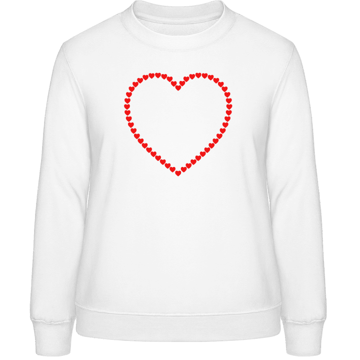 Hearts Outline Sweatshirt för kvinnor contain pic