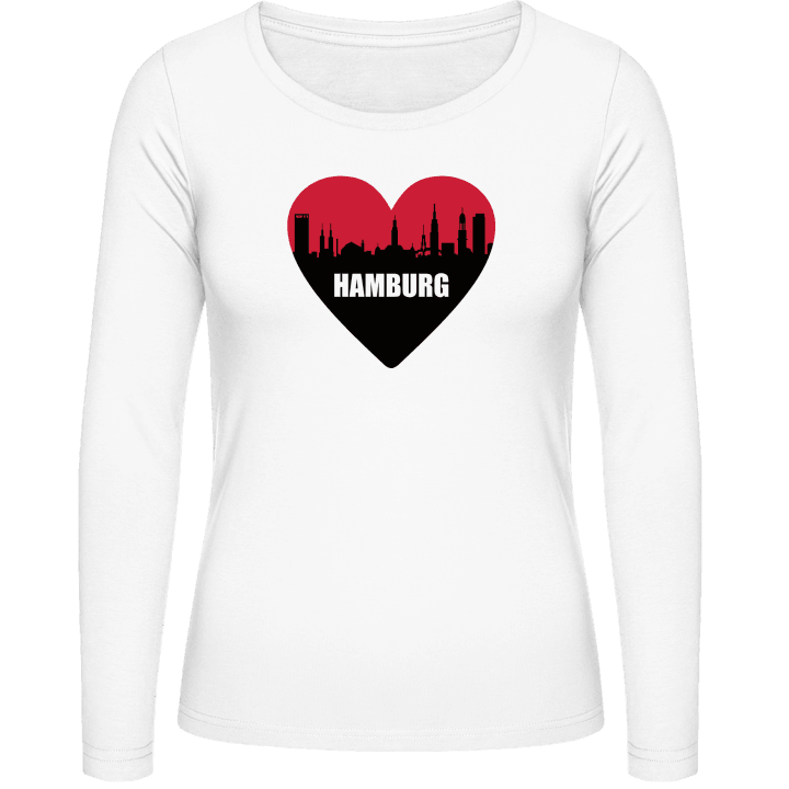 Hamburg Heart T-shirt à manches longues pour femmes contain pic