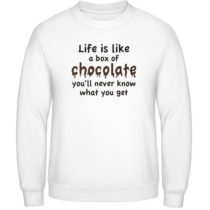 Life Is Like A Box Of Chocolate Sudadera contain pic