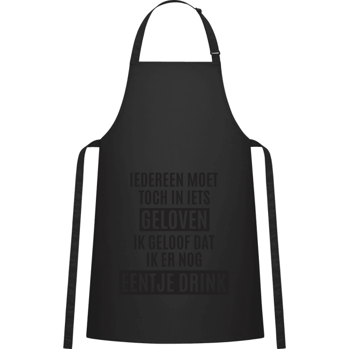 Iedereen moet toch in iets geloven Kitchen Apron contain pic