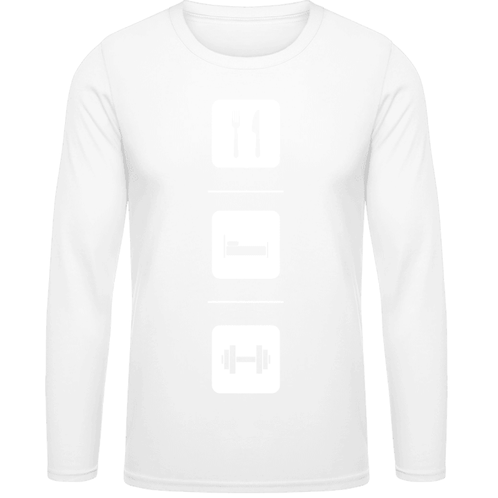 Eat Sleep Fitness Training T-shirt à manches longues contain pic