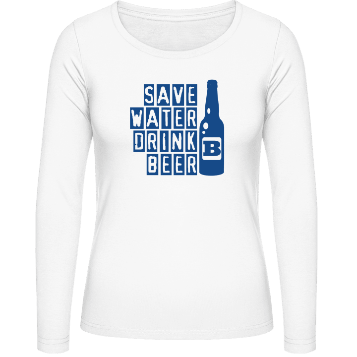 Save Water Drink Beer T-shirt à manches longues pour femmes contain pic