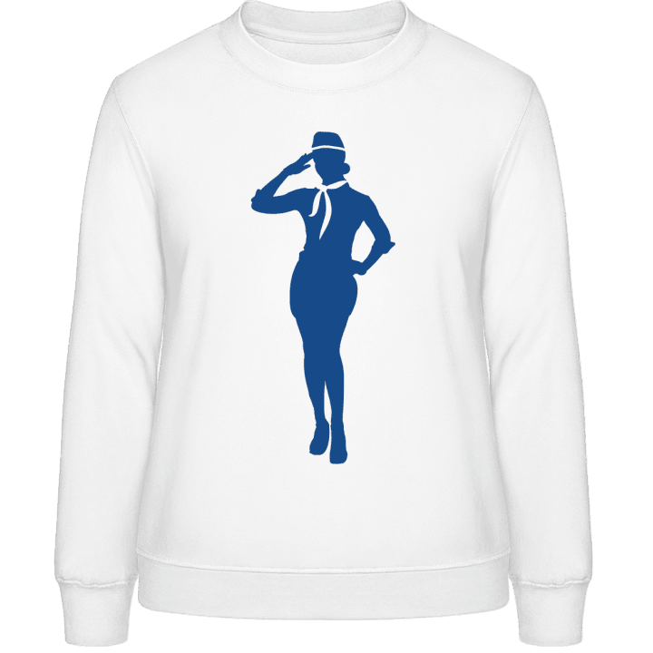 Stewardess Silhouette Sweatshirt för kvinnor contain pic