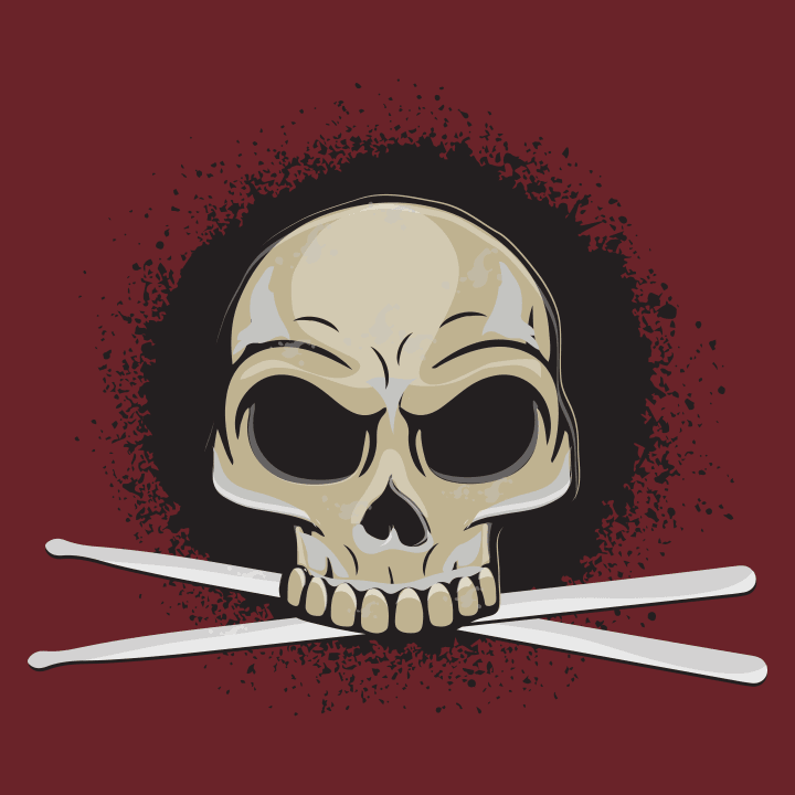 Drummer Skull With Drum Sticks Langermet skjorte for kvinner 0 image