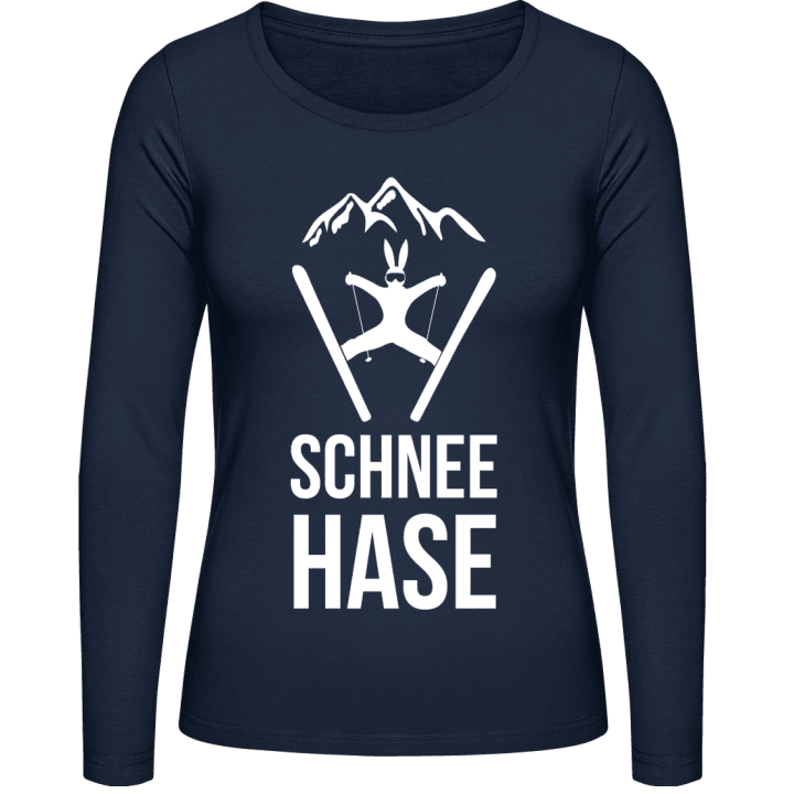 Schneehase Ski Langermet skjorte for kvinner contain pic