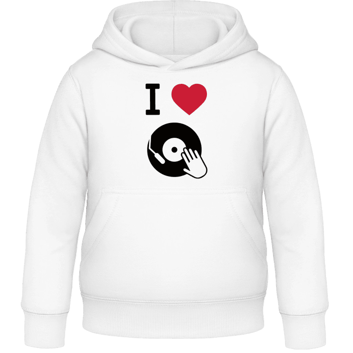 I Love Vinyl Scratching Kids Hoodie contain pic