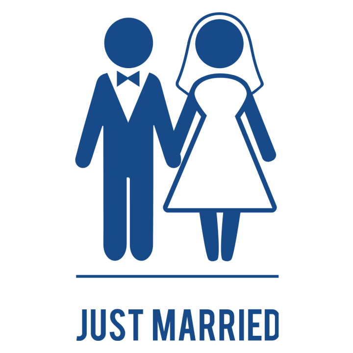 Just Married Bride and Groom T-shirt för kvinnor 0 image