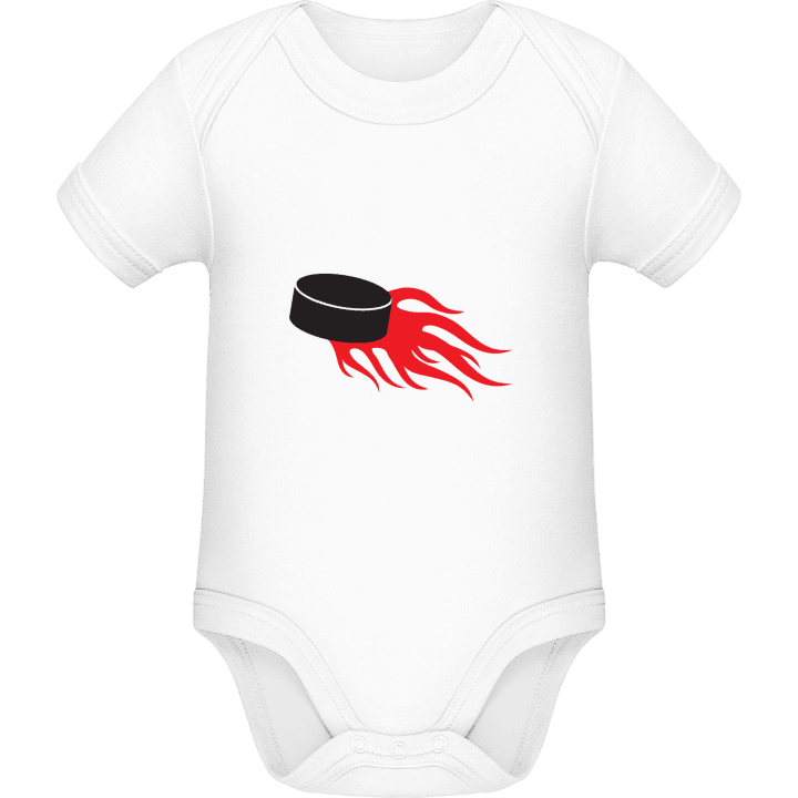Ice Hockey On Fire Baby romper kostym contain pic