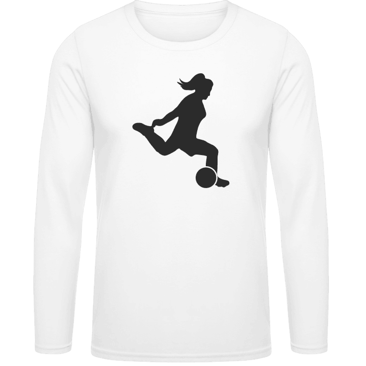 Female Soccer Illustration Long Sleeve Shirt contain pic