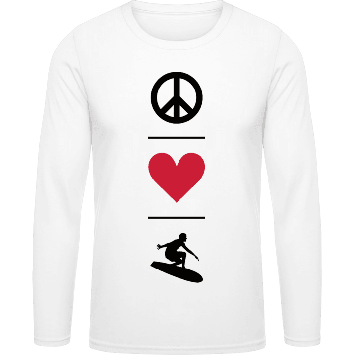 Peace Love Surfing Shirt met lange mouwen contain pic