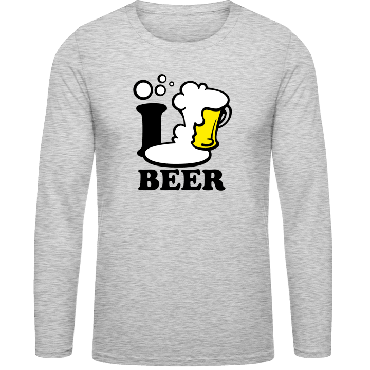 I Love Beer Langermet skjorte contain pic