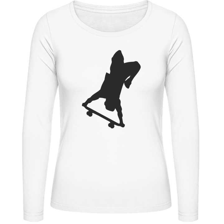 Skateboarder Trick Vrouwen Lange Mouw Shirt contain pic