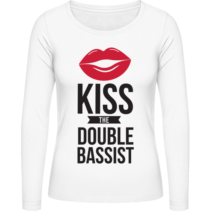Kiss The Double Bassist Langermet skjorte for kvinner contain pic