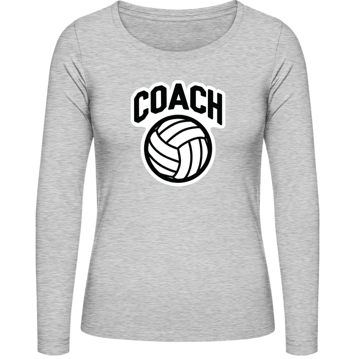 Volleyball Coach Logo Langermet skjorte for kvinner contain pic