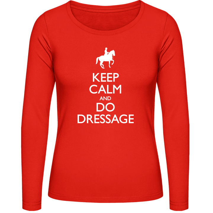 Keep Calm And Do Dressage Langermet skjorte for kvinner contain pic