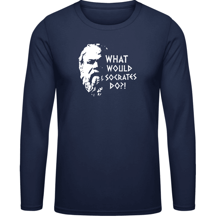 What Would Socrates Do? Langarmshirt contain pic