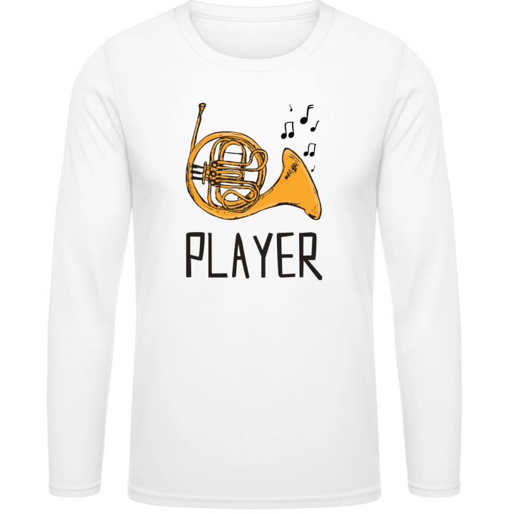 French Horn Player Illustration T-shirt à manches longues contain pic
