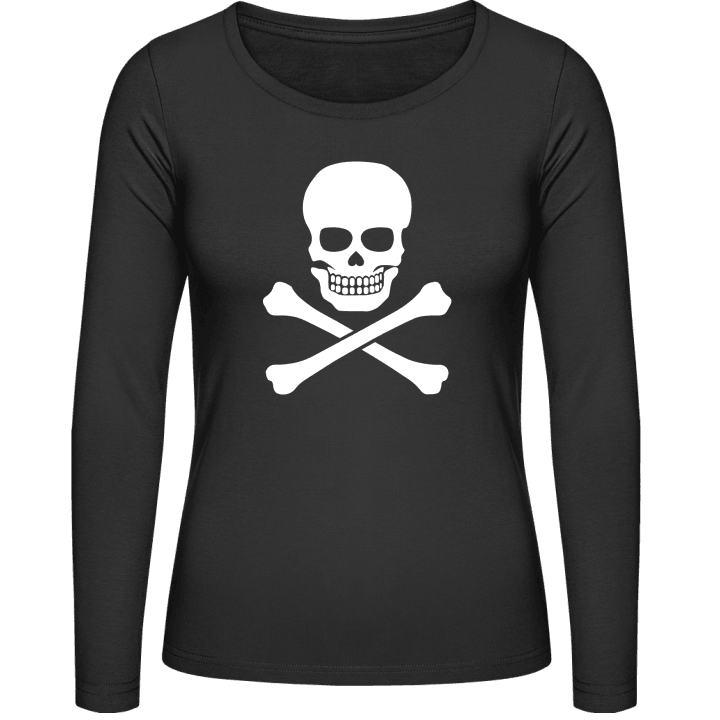 Skull And Crossbones Classic Vrouwen Lange Mouw Shirt 0 image
