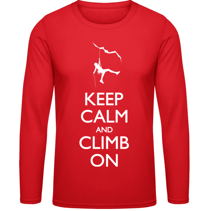 Keep Calm and Climb on Langermet skjorte contain pic