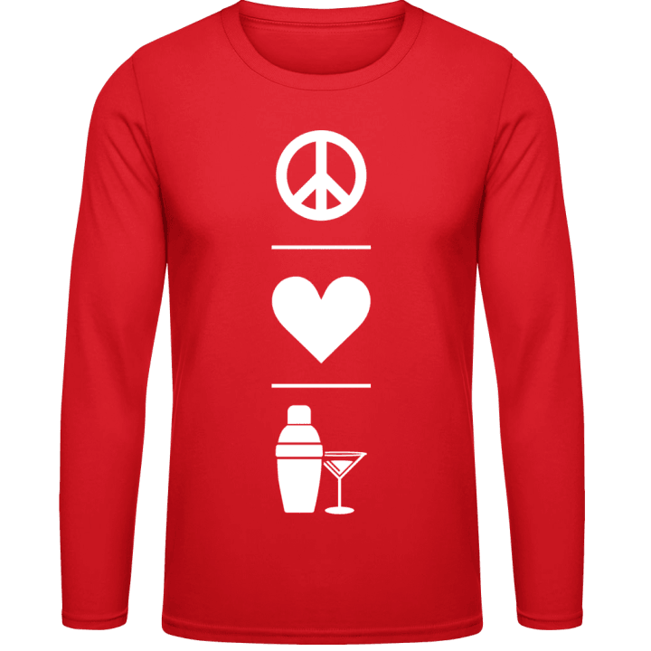 Peace Love Cocktail Mixing Long Sleeve Shirt contain pic