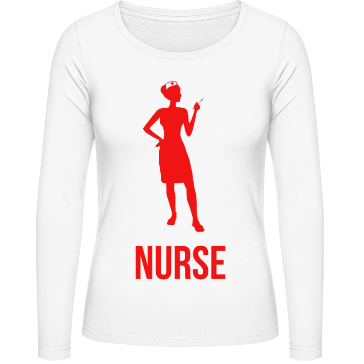 Nurse with Injection Vrouwen Lange Mouw Shirt contain pic