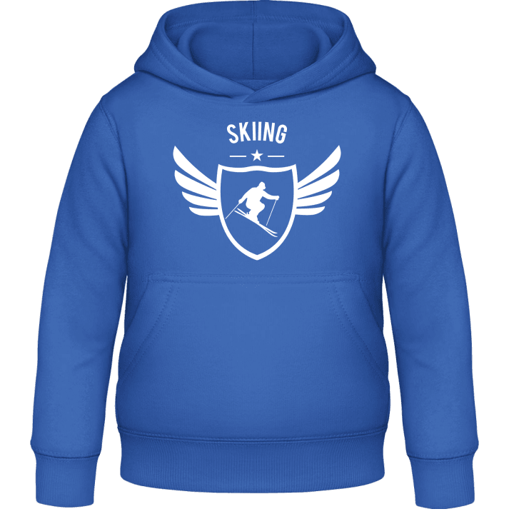 Skiing Winged Kids Hoodie contain pic