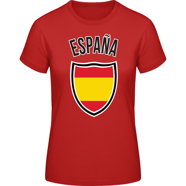 Espana Flag Shield Frauen T-Shirt contain pic