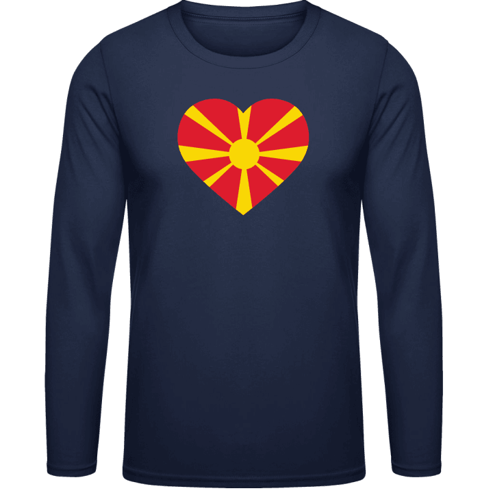 Macedonia Heart Flag Shirt met lange mouwen contain pic