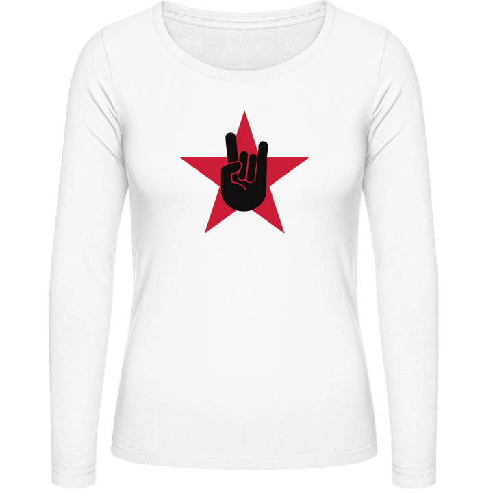 Rock Star Hand T-shirt à manches longues pour femmes contain pic