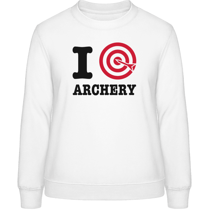 I Love Archery Target Sweatshirt för kvinnor contain pic