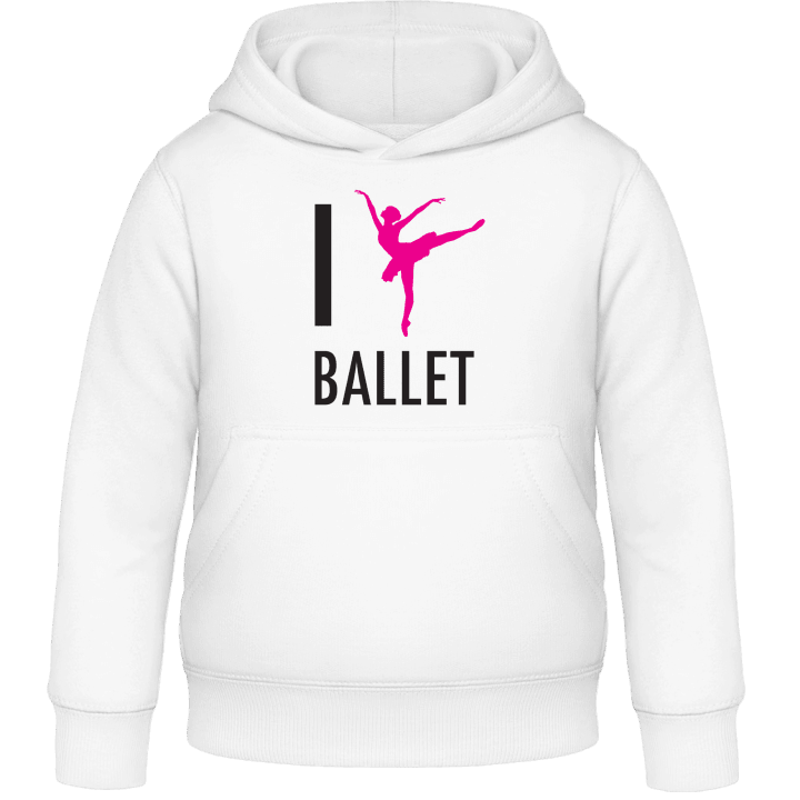 I Love Ballet Sweat à capuche pour enfants contain pic