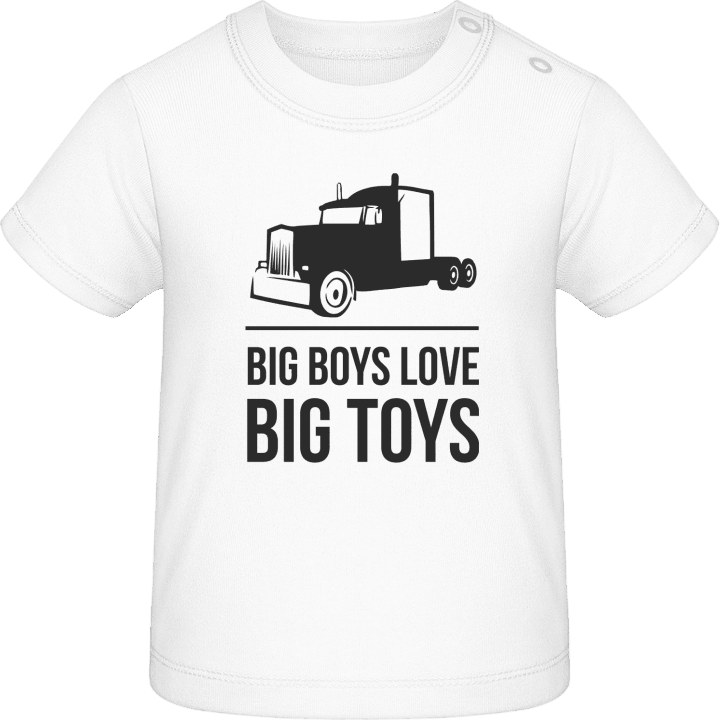 Big Boys Love Big Toys Baby T-skjorte contain pic