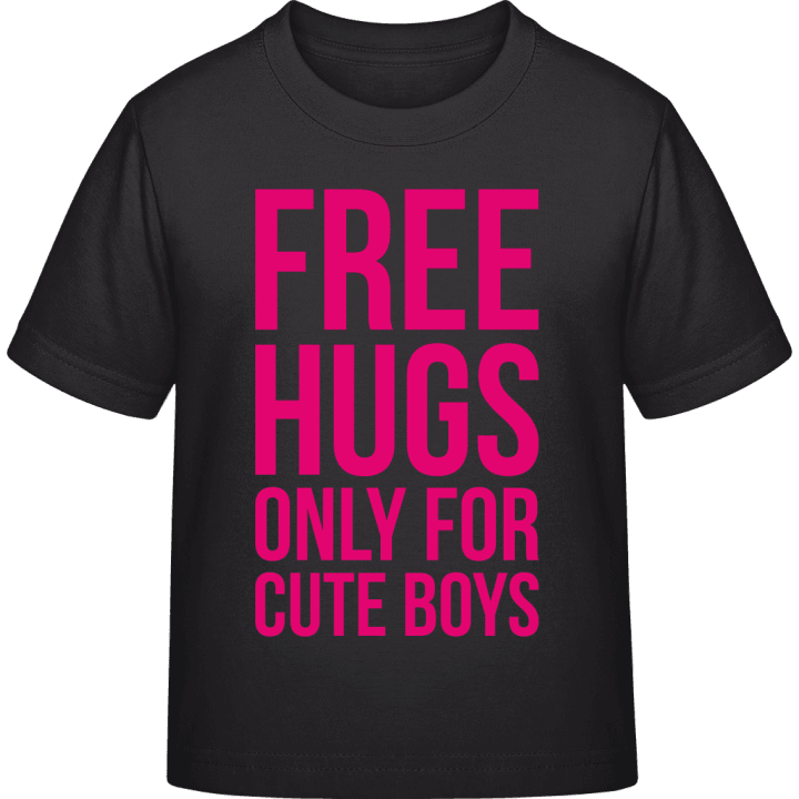 Free Hugs Only For Cute Boys T-skjorte for barn contain pic