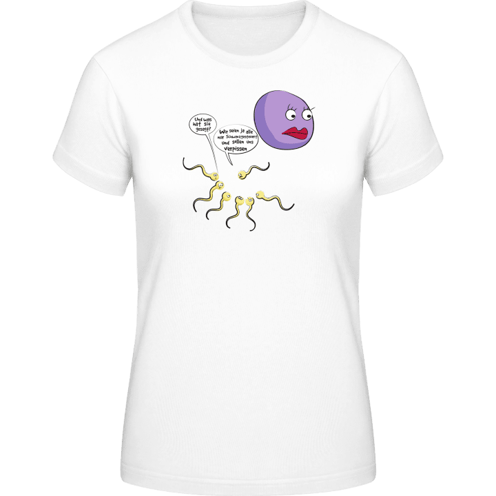 Insemination Humor T-shirt för kvinnor contain pic