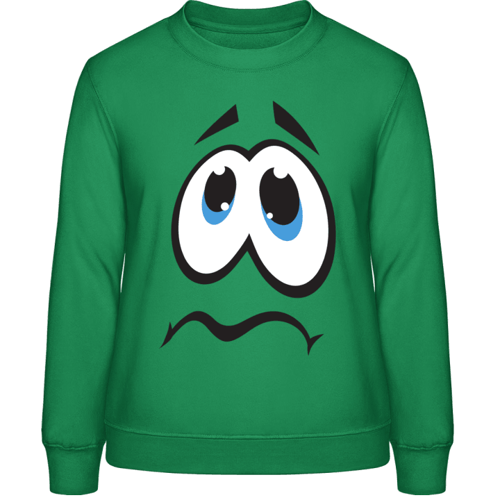 Sad Face Frauen Sweatshirt contain pic