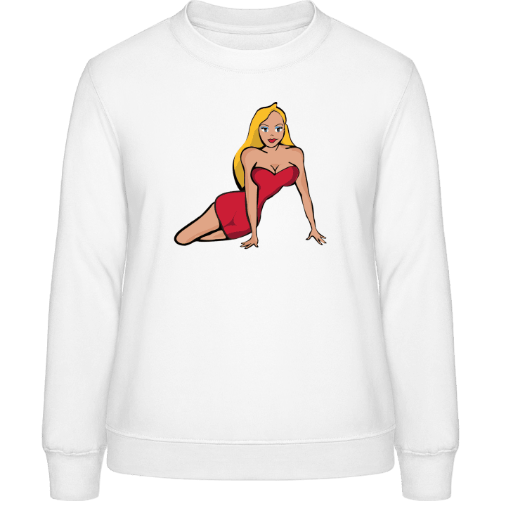 Hot Blonde Woman Sweatshirt för kvinnor contain pic