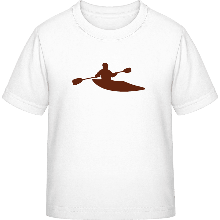 Kayaker Silhouette Kinder T-Shirt contain pic