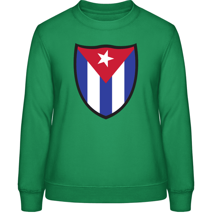Cuba Flag Shield Sweatshirt för kvinnor contain pic