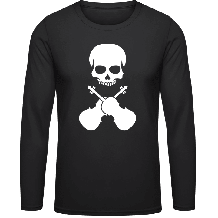 Violinist Skull Crossed Violins T-shirt à manches longues contain pic