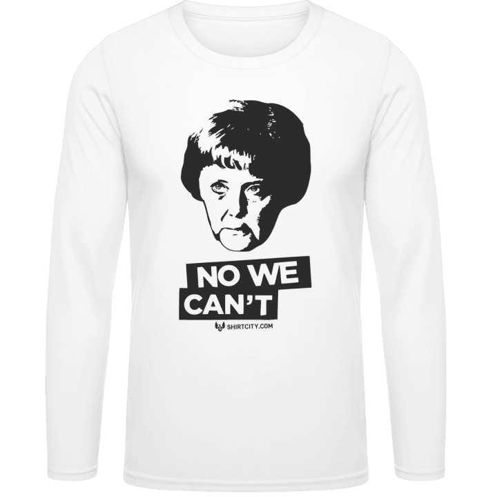 Merkel - No we can't Langermet skjorte contain pic