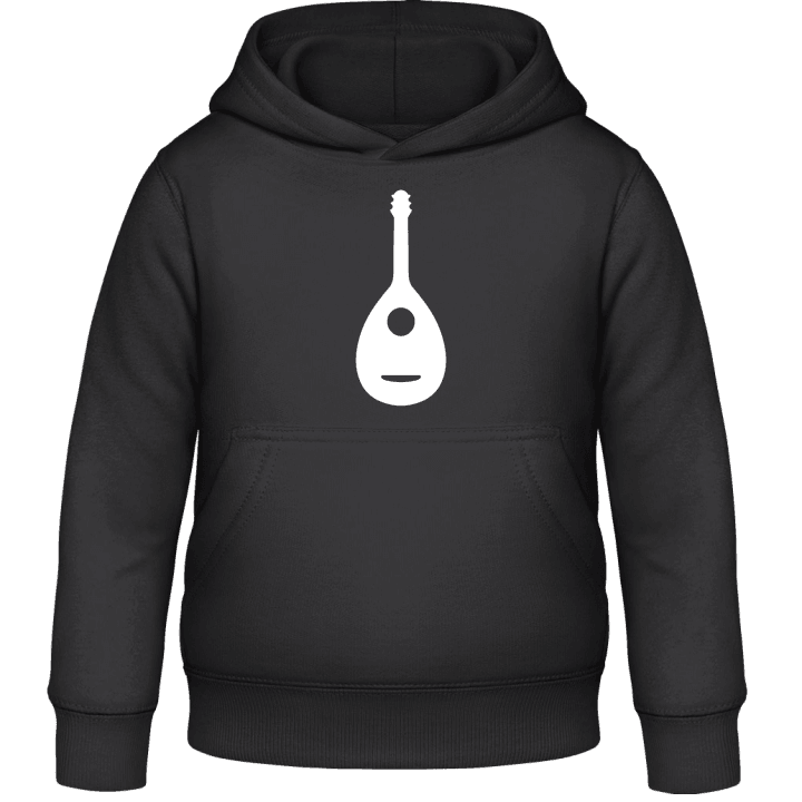 Mandolin Instrument Silhouette Kids Hoodie contain pic
