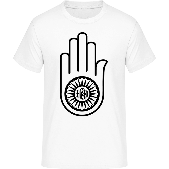 Jainism Hand T-Shirt contain pic