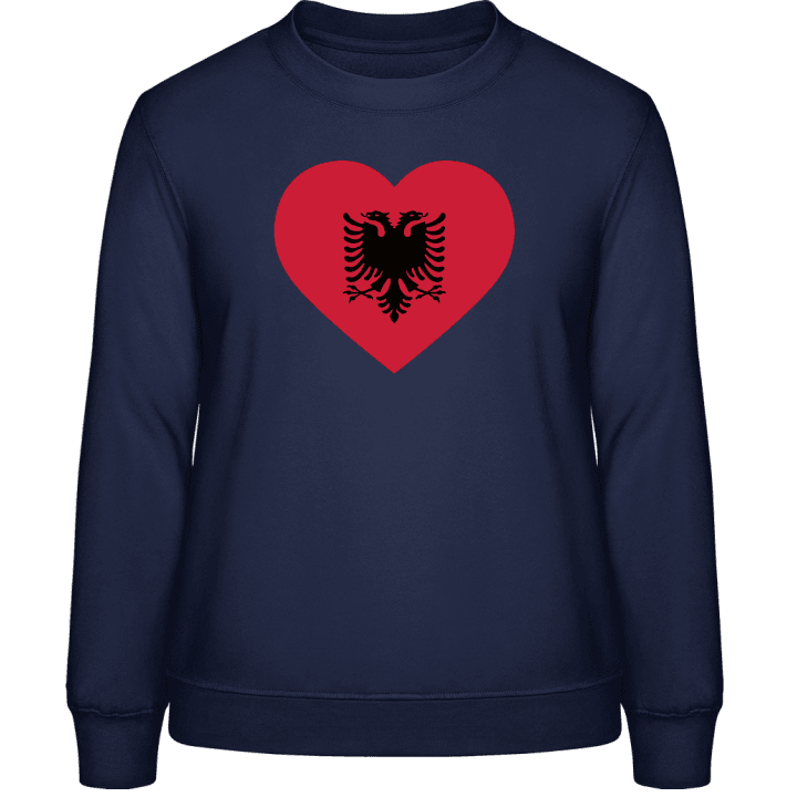 Albanian Heart Flag Frauen Sweatshirt contain pic