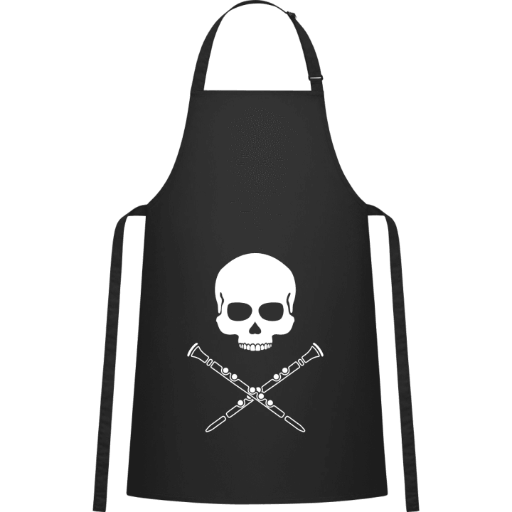Clarinetist Skull Crossed Clarinets Kitchen Apron contain pic