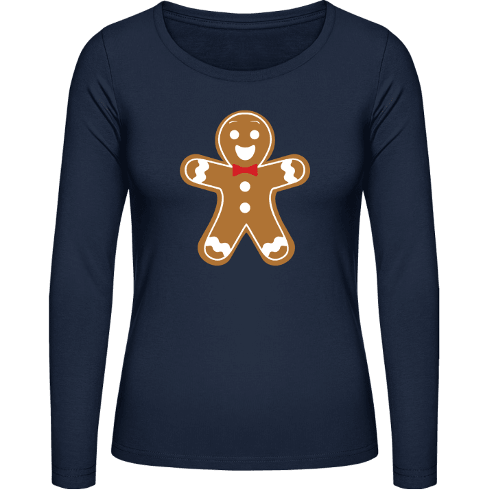 Happy Gingerbread Man Langermet skjorte for kvinner 0 image