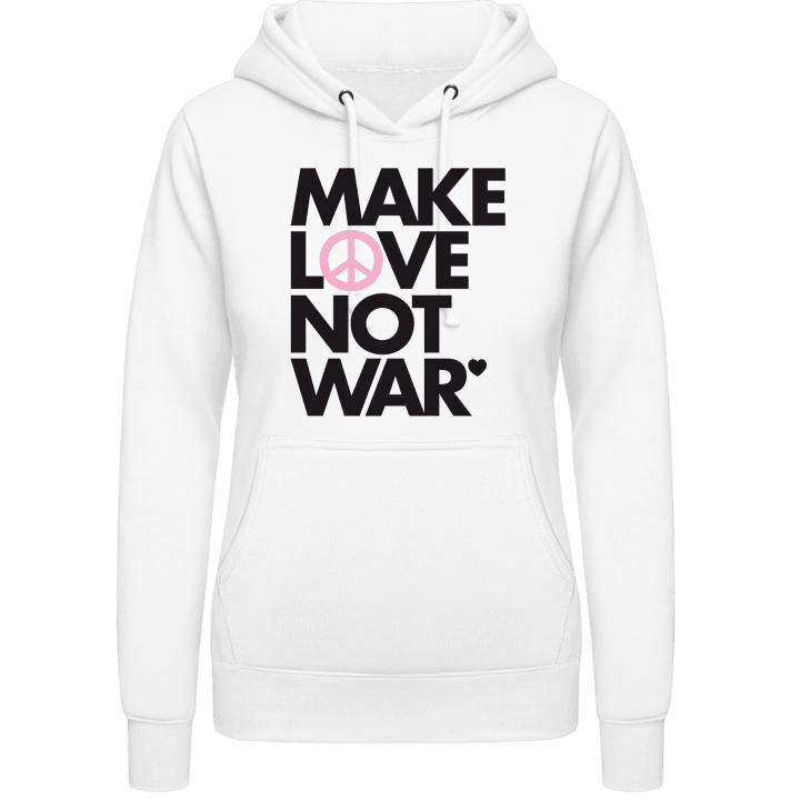 Make Love Not War Slogan Felpa con cappuccio da donna contain pic