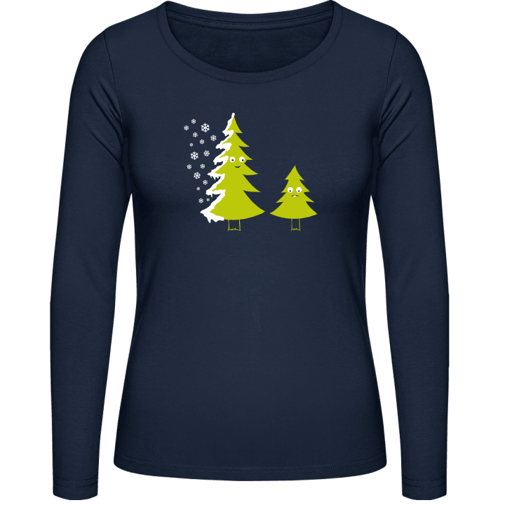 Christmas Trees Langermet skjorte for kvinner 0 image