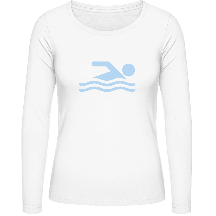 Swimmer Icon Camisa de manga larga para mujer contain pic